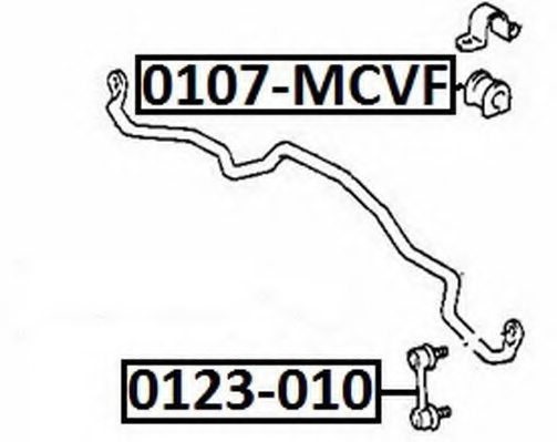 ASVA 0107-MCVF Bearing Bush, stabiliser